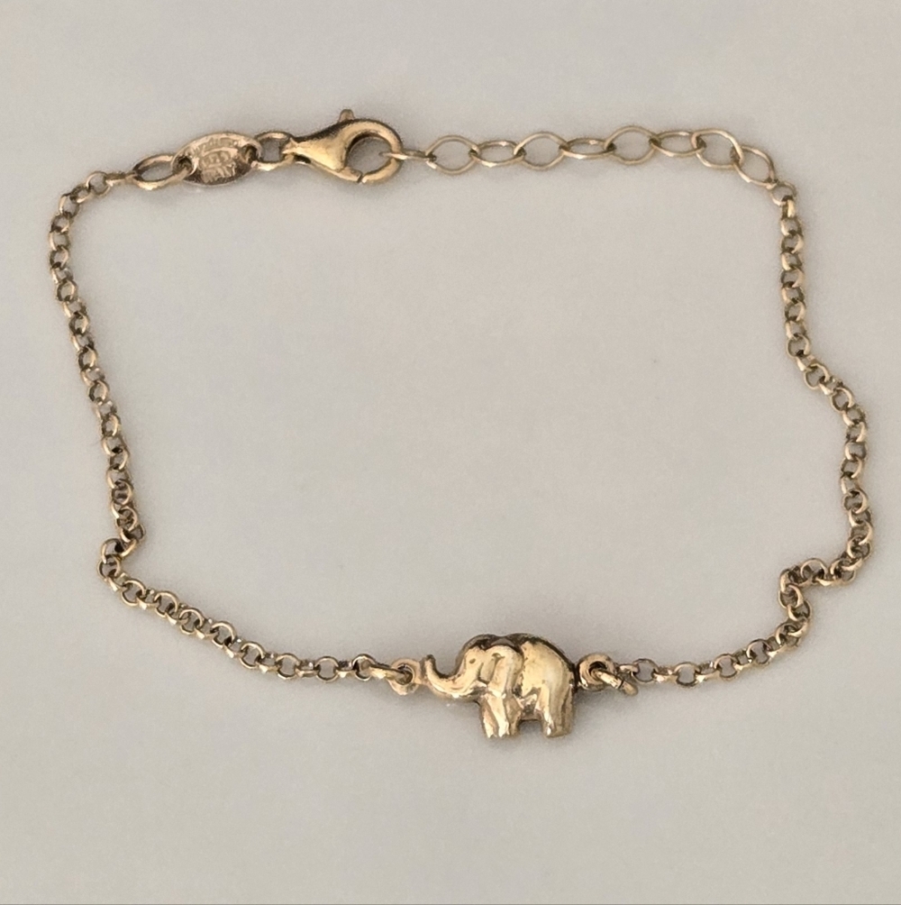 Dyadema 925 Sterling  Elephant Charm Bracelet
